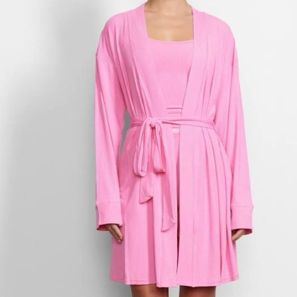 SKIMS Soft Lounge Robe | Bubble Gum | Size S